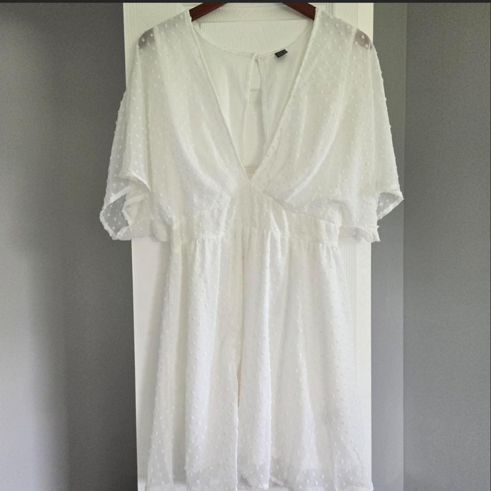 Shein White Flowy Dress